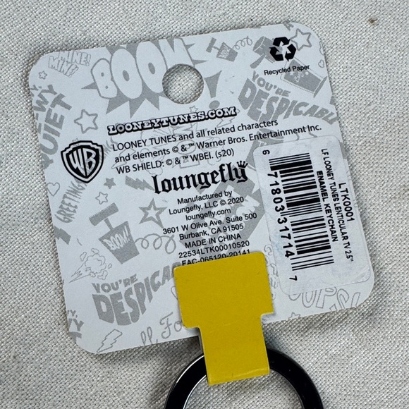 Loungefly Looney Tunes Lenticular TV Keychain - New, Sealed - Picture 7 of 10